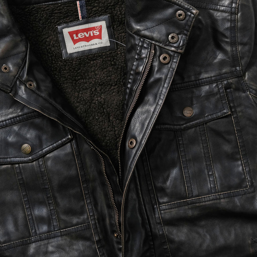 Vintage Levis Leather Jacket Large 