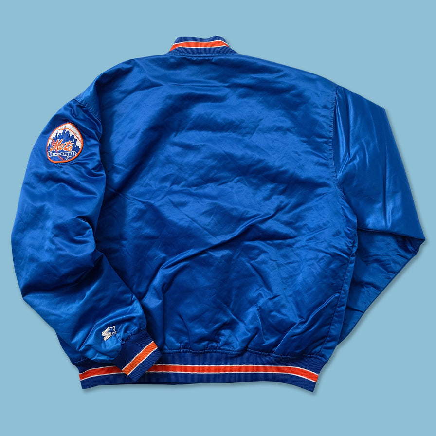 Vintage Starter New York Mets Satin Bomber Jacket Large 