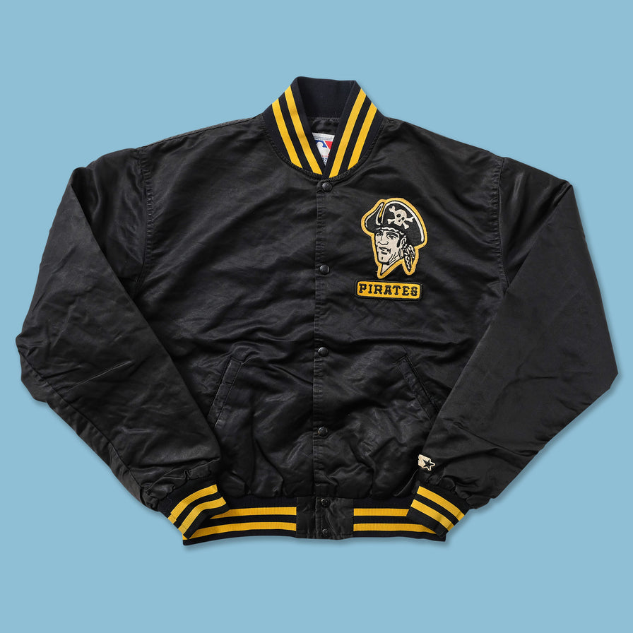 Vintage 80s Pittsburgh Pirates Starter Satin Bomber Jacket - Sz XL 