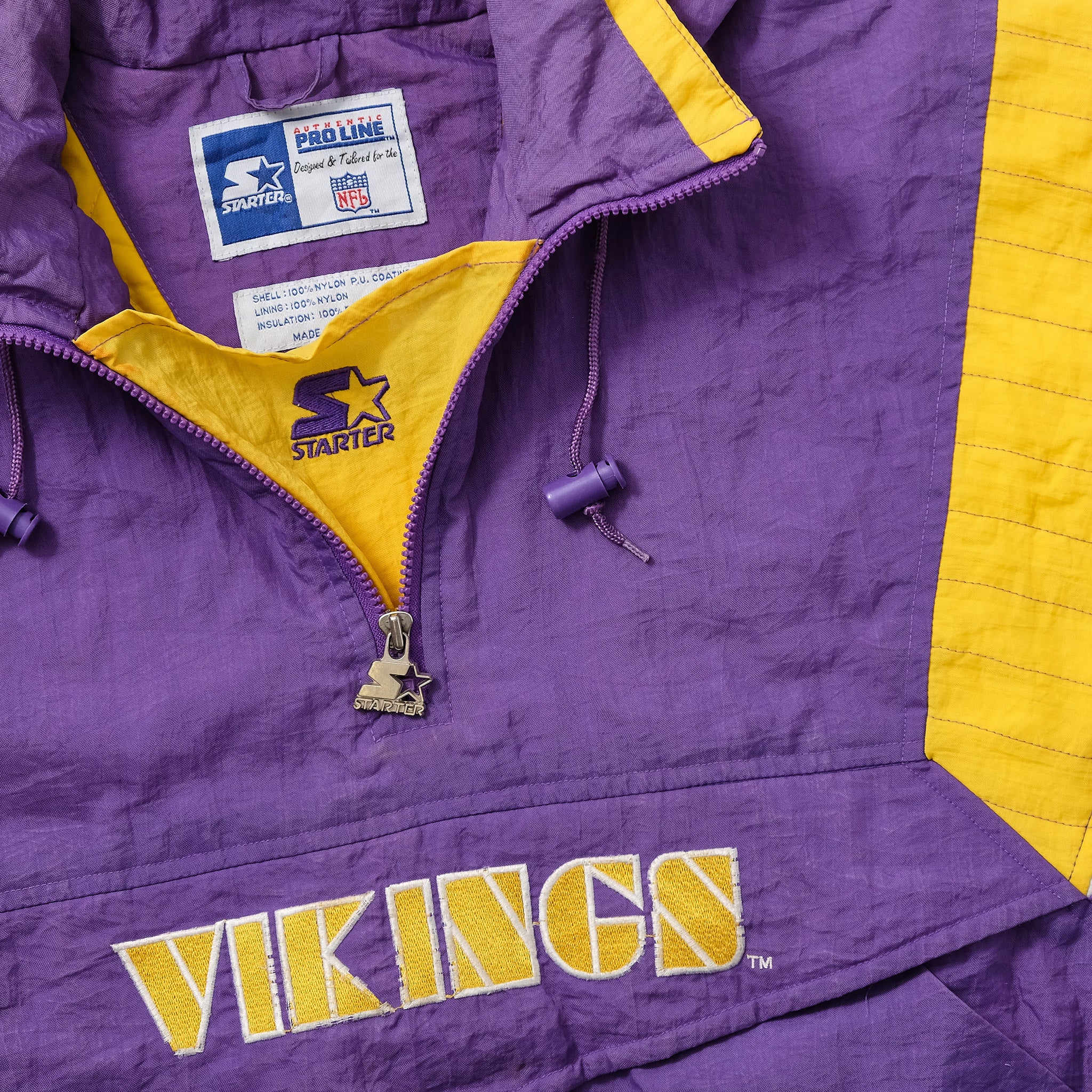 Maker of Jacket Fashion Jackets Vintage 90s Minnesota Vikings NFL Suede Leather