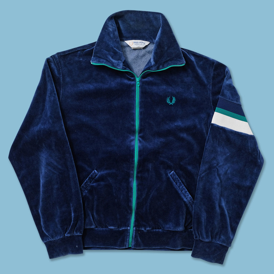 Vintage Fred Perry Velour Track Jacket Small | Double Double Vintage