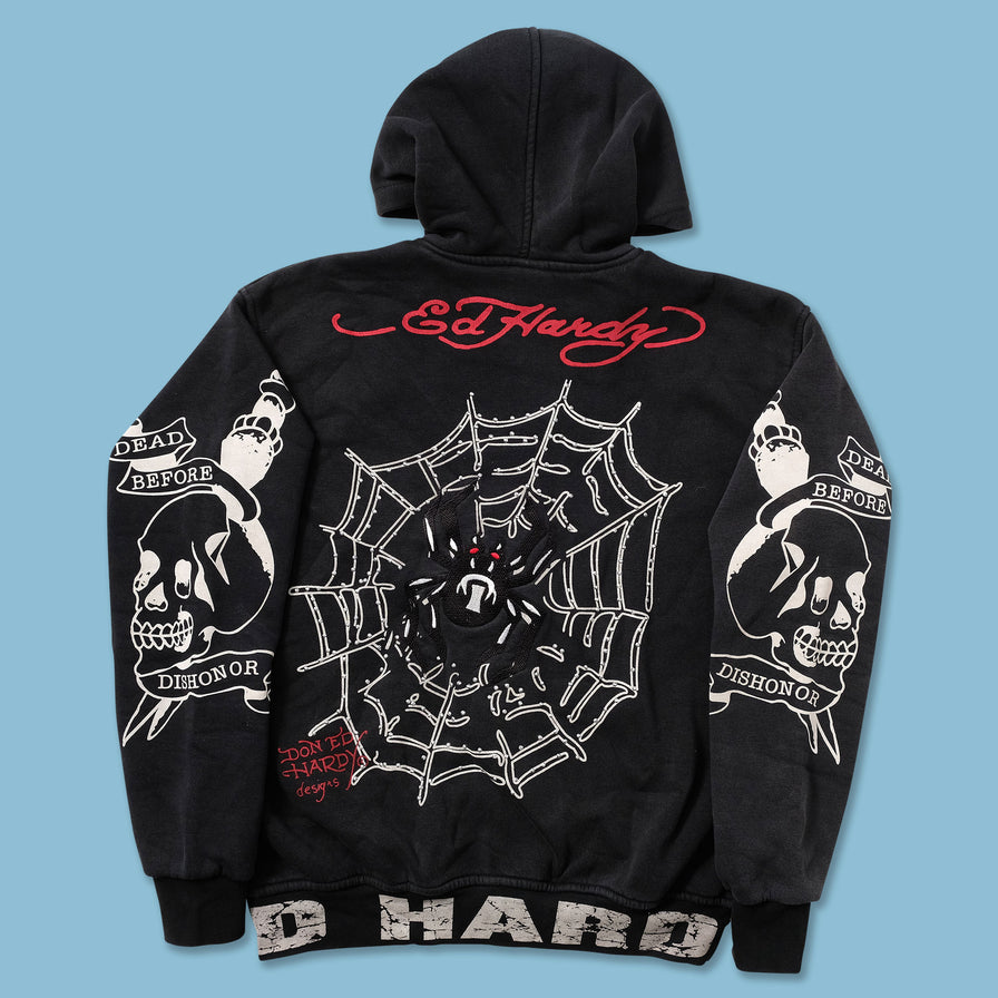 Y2K Ed Hardy Zip Hoody Small - Double Double Vintage
