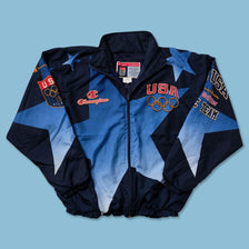 1996 Champion USA Olympic Team Track Jacket Medium - Double Double Vintage