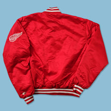 Vintage Starter Detroit Red Wings Satin Bomber Jacket Large