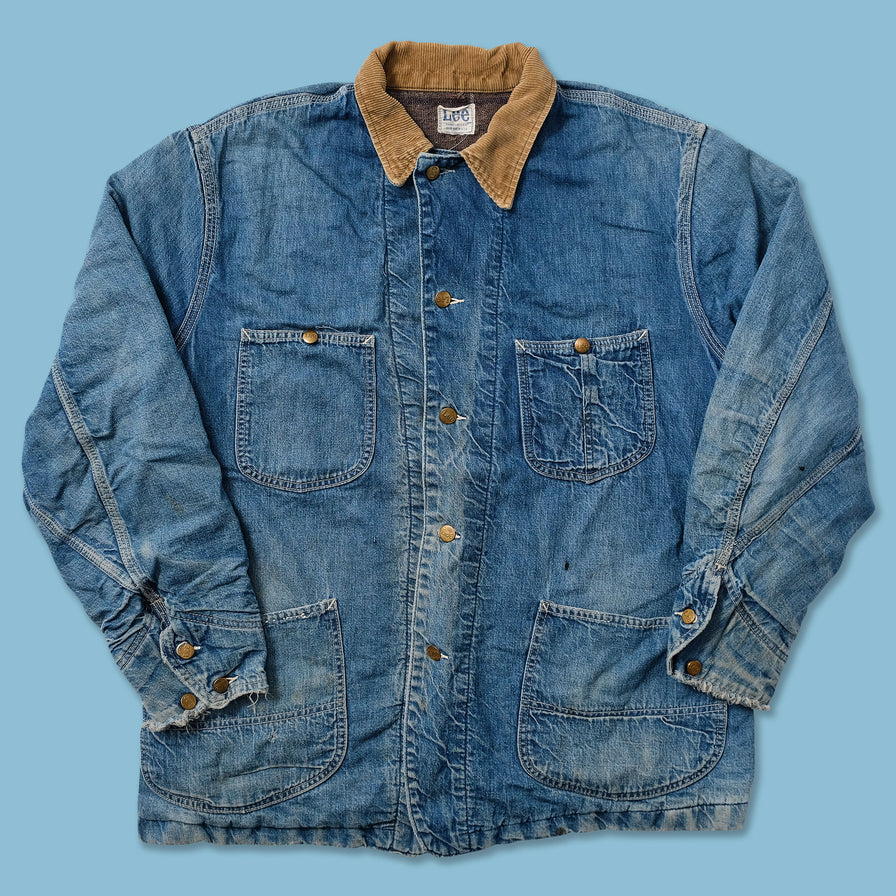 Vintage Lee Padded Denim Jacket Medium - Double Double Vintage