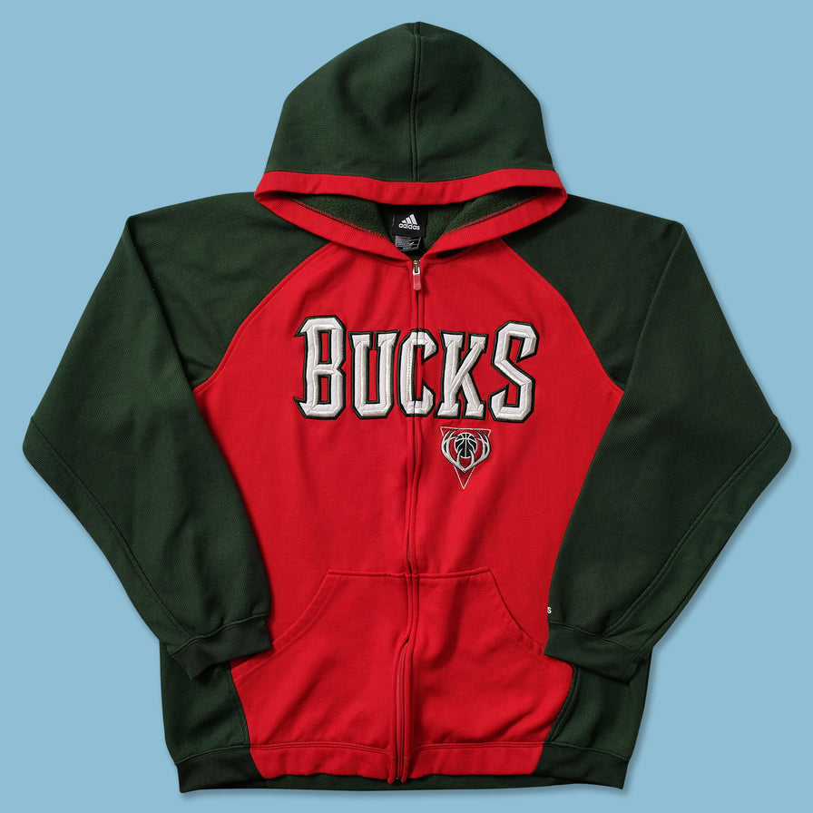 Vintage adidas Milwaukee Bucks Zip Hoody Large - Double Double Vintage