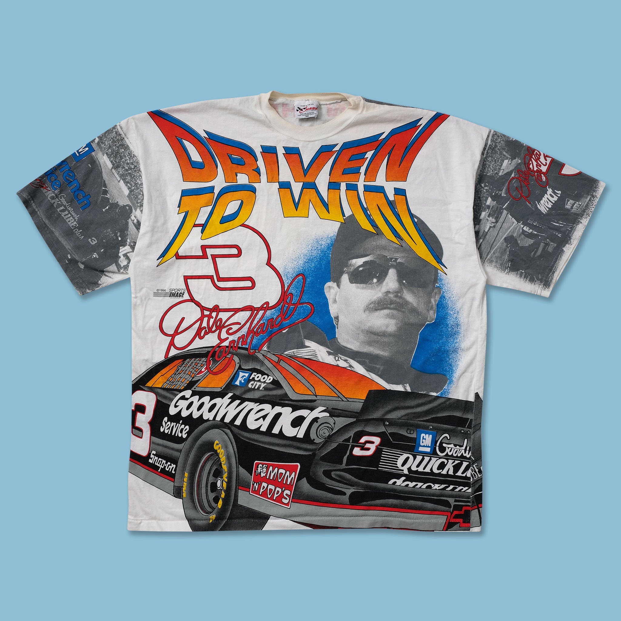 1996 Dale Earnhardt Nascar Racing T-Shirt XXL | Double