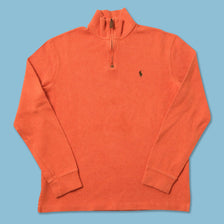 Vintage Polo Ralph Lauren Q-Zip Knit Sweater Medium 