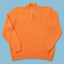 Vintage Polo Ralph Lauren Q-Zip Knit Sweater Medium 