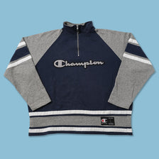 Vintage Champion Q-Zip Sweater Large 