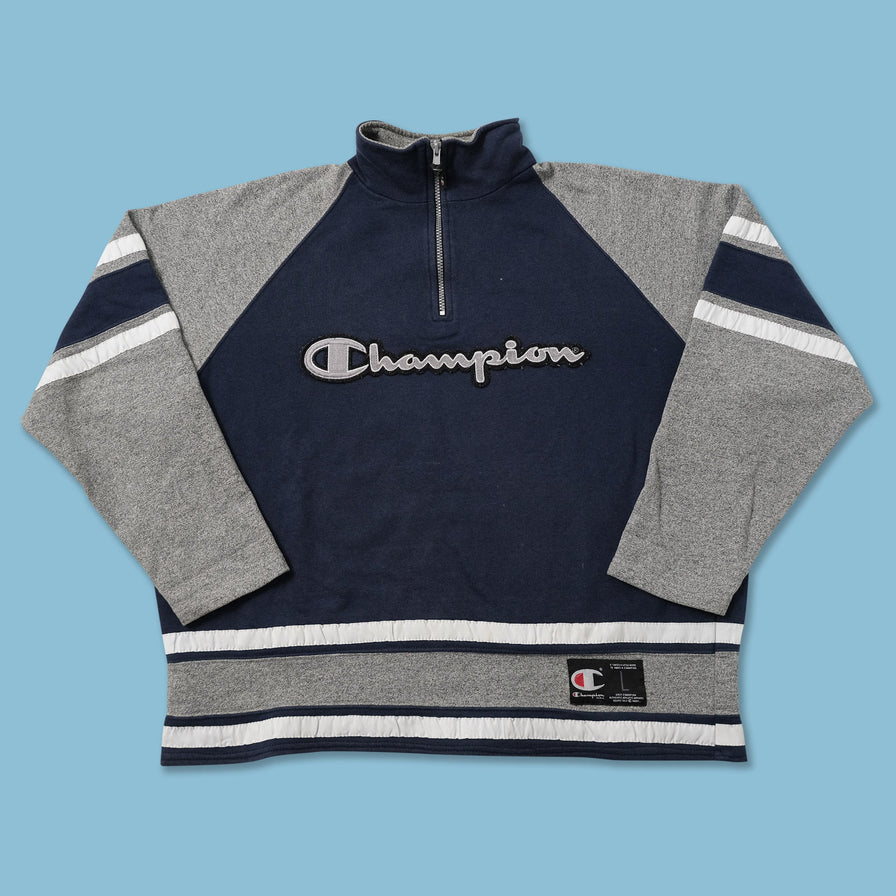 Vintage Champion Q-Zip Sweater Large 