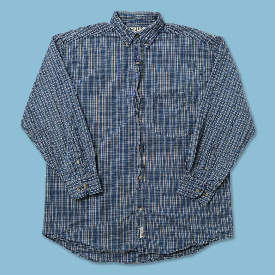 Vintage Checkered Long Sleeve Shirt Large 