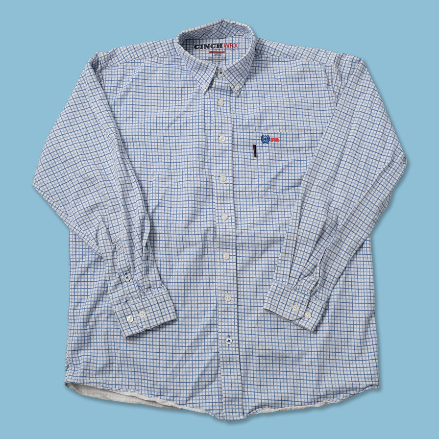 Vintage Checkered Long Sleeve Shirt XLarge 