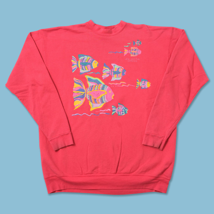 Vintage Fishes Sweater Large 
