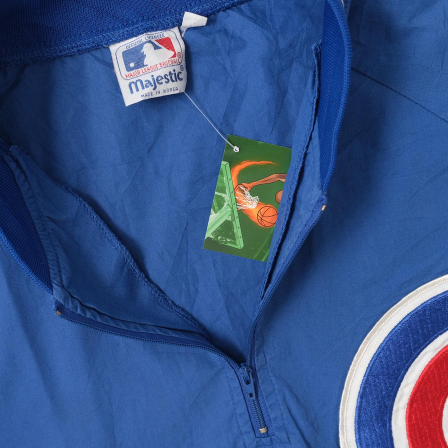 Vintage Chicago Cubs Q-Zip Pullover Medium 