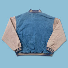 Vintage Denim Varsity Jacket 3XL
