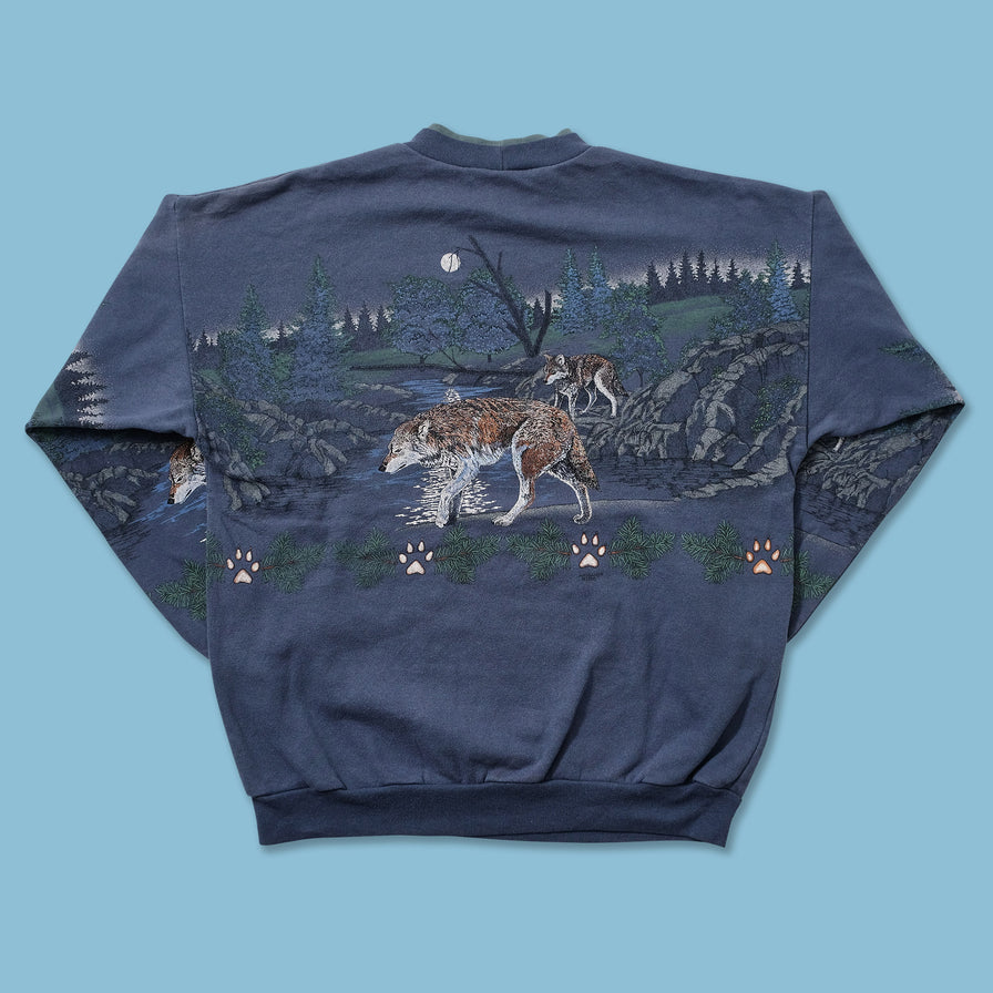 1995 Wolves Habitat Sweater Large 
