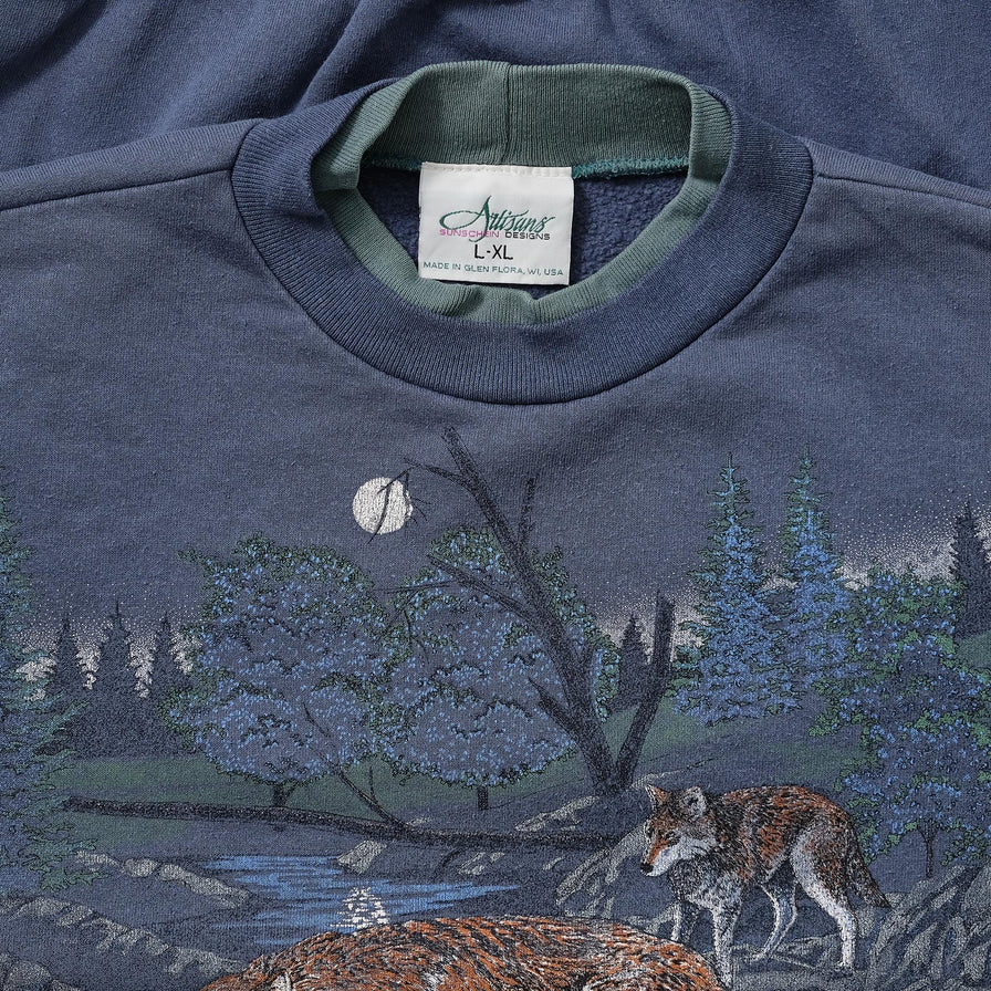 1995 Wolves Habitat Sweater Large 