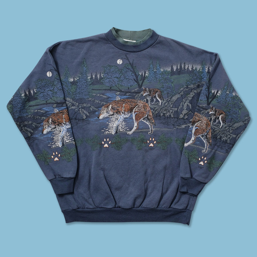 1995 Wolves Habitat Sweater Large 