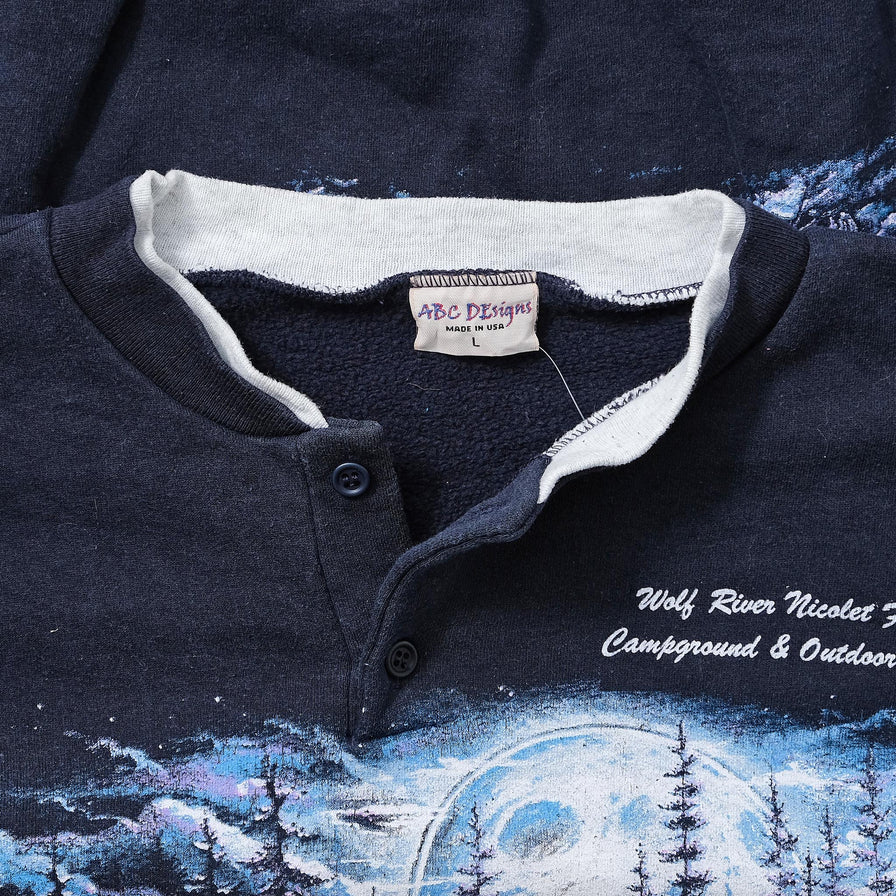 Vintage Wolves Habitat Sweater Medium 