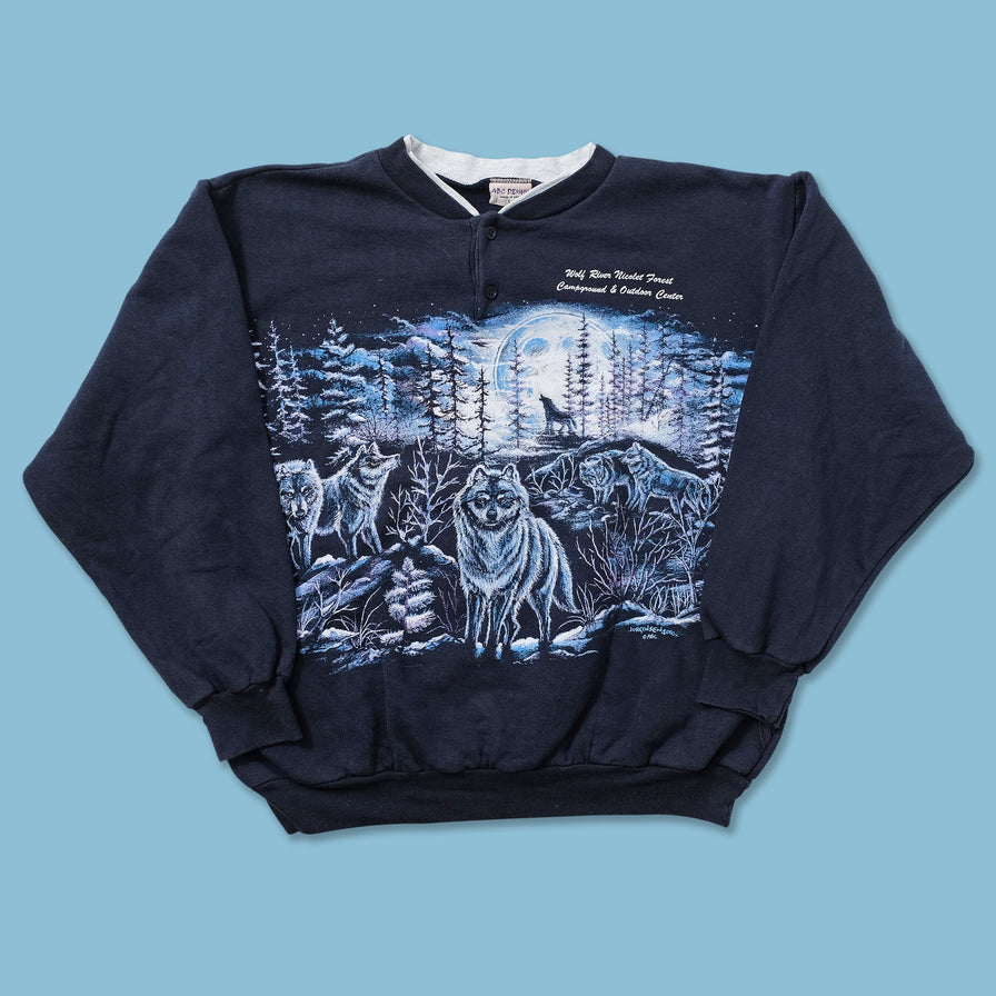 Vintage Wolves Habitat Sweater Medium 