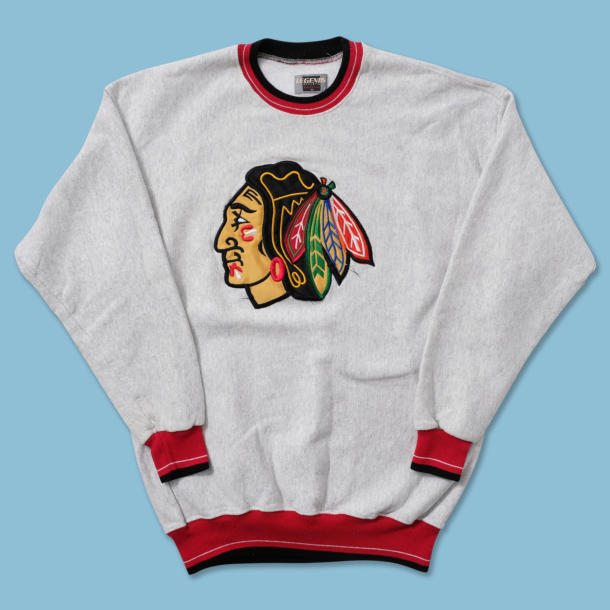 Hillflint Chicago Blackhawks Stripe Sweater XL