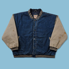Vintage Denim Varsity Jacket 3XL 