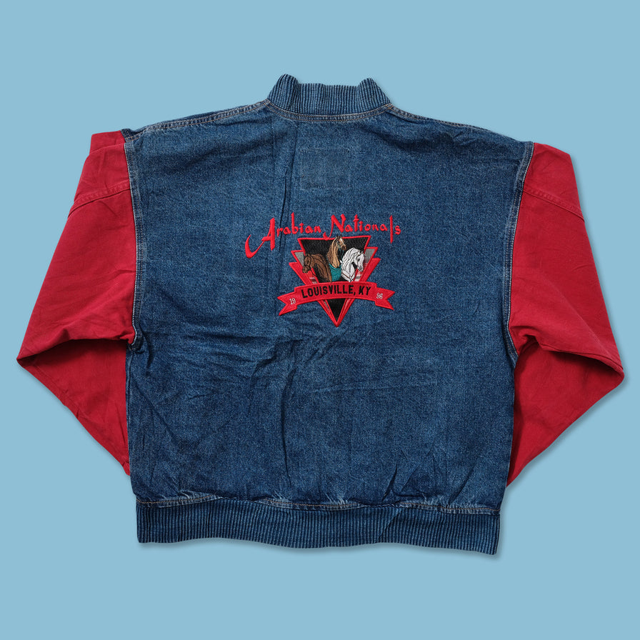 Vintage Arabian Nationals Denim Varsity Jacket Large 