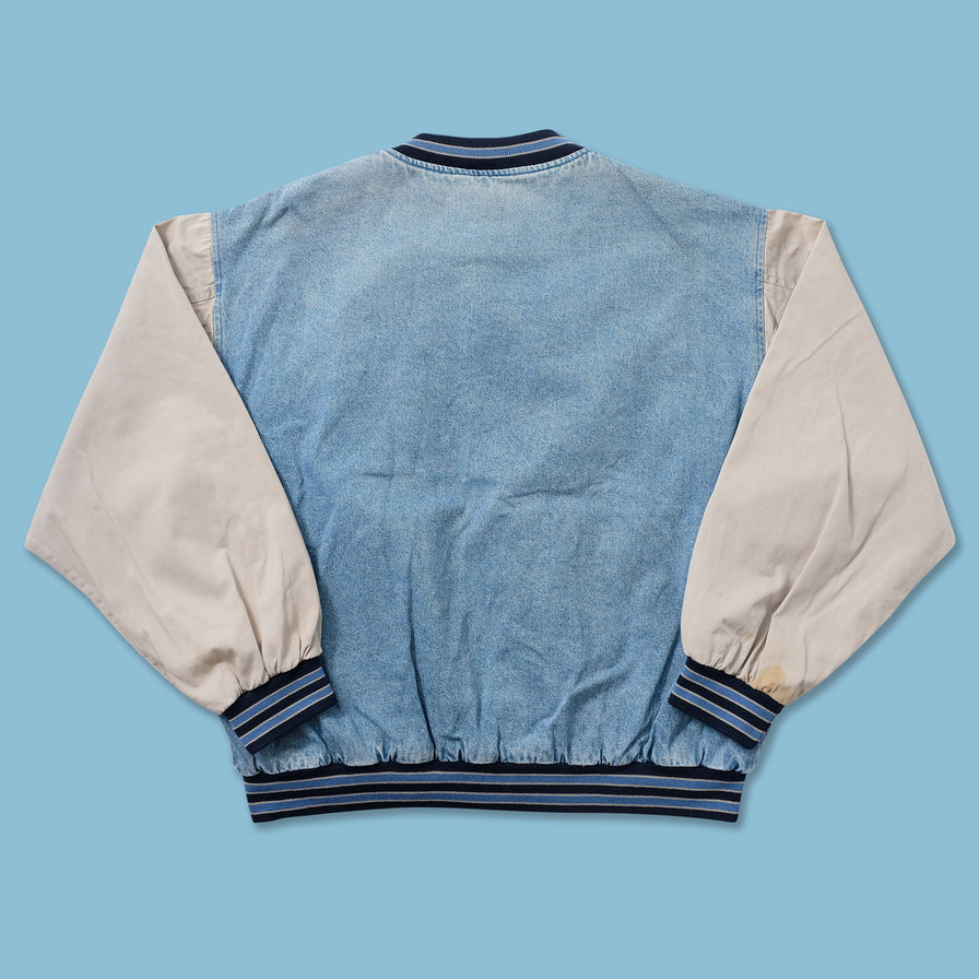 Vintage Denim Varsity Jacket XXL 
