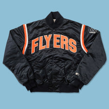 Vintage Starter Philadelphia Flyers Satin Bomber Jacket Medium 