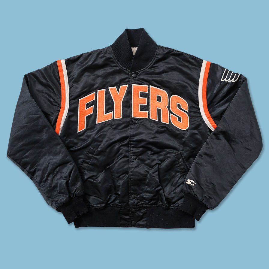 Vintage Starter Philadelphia Flyers Satin Bomber Jacket Medium 