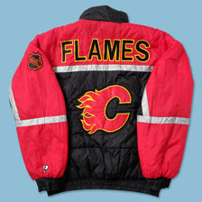 Vintage Calgary Flames Puffer Jacket Large - Double Double Vintage