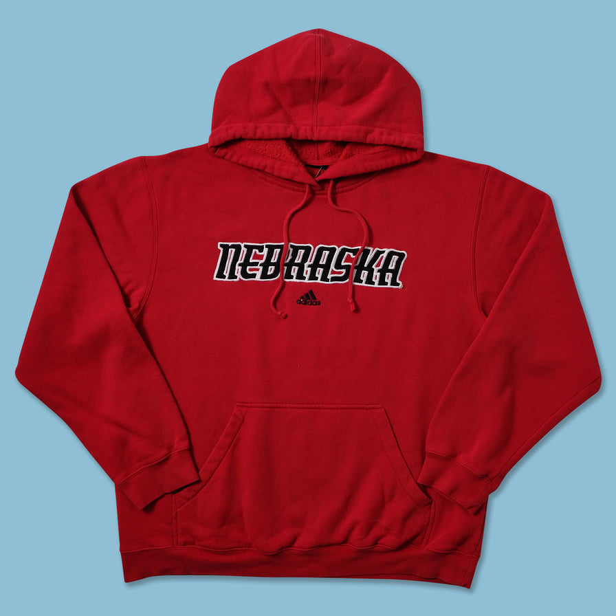 Vintage adidas Nebraska Hoody Medium - Double Double Vintage
