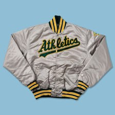 Vintage Starter Oakland A's Satin Bomber Jacket Large - Double Double Vintage