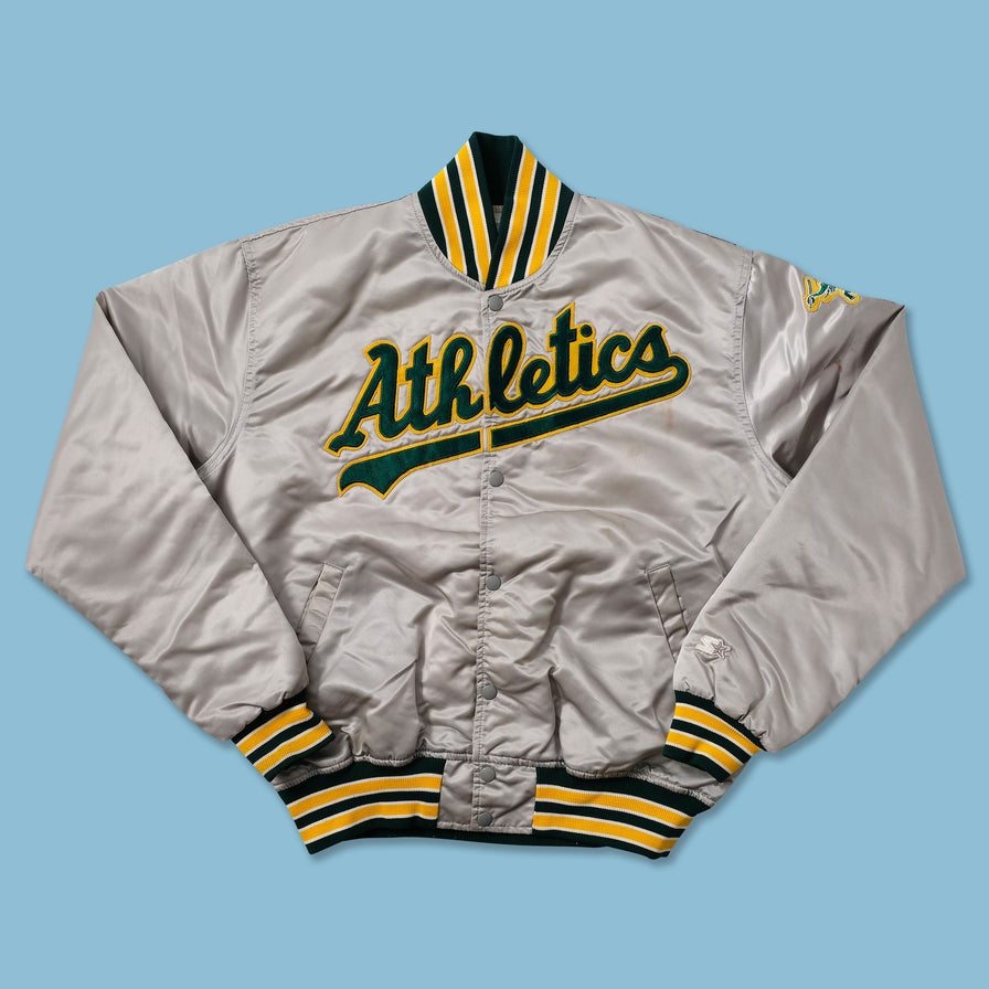 Vintage Starter Oakland A's Satin Bomber Jacket Large - Double Double Vintage
