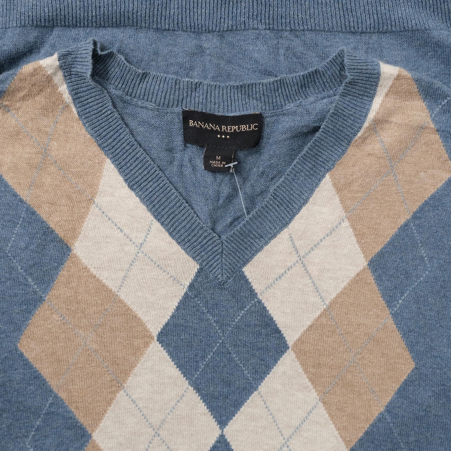 Argyle Knit Vest Medium 