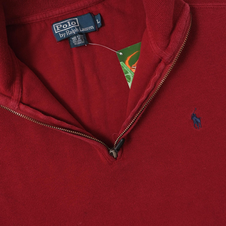 Polo Ralph Lauren Q-Zip Knit Sweater Large 