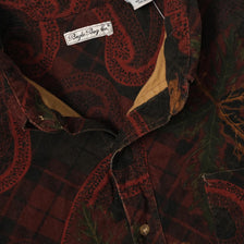 Vintage Cord Pattern Shirt Large 