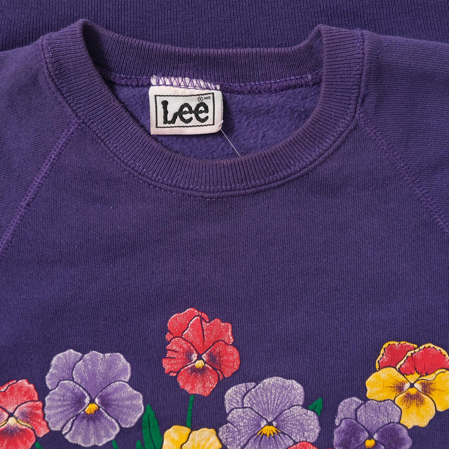 Vintage Women's Flower Sweater Small 
