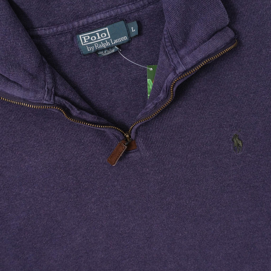 Polo Ralph Lauren Q-Zip Knit Sweater Large 