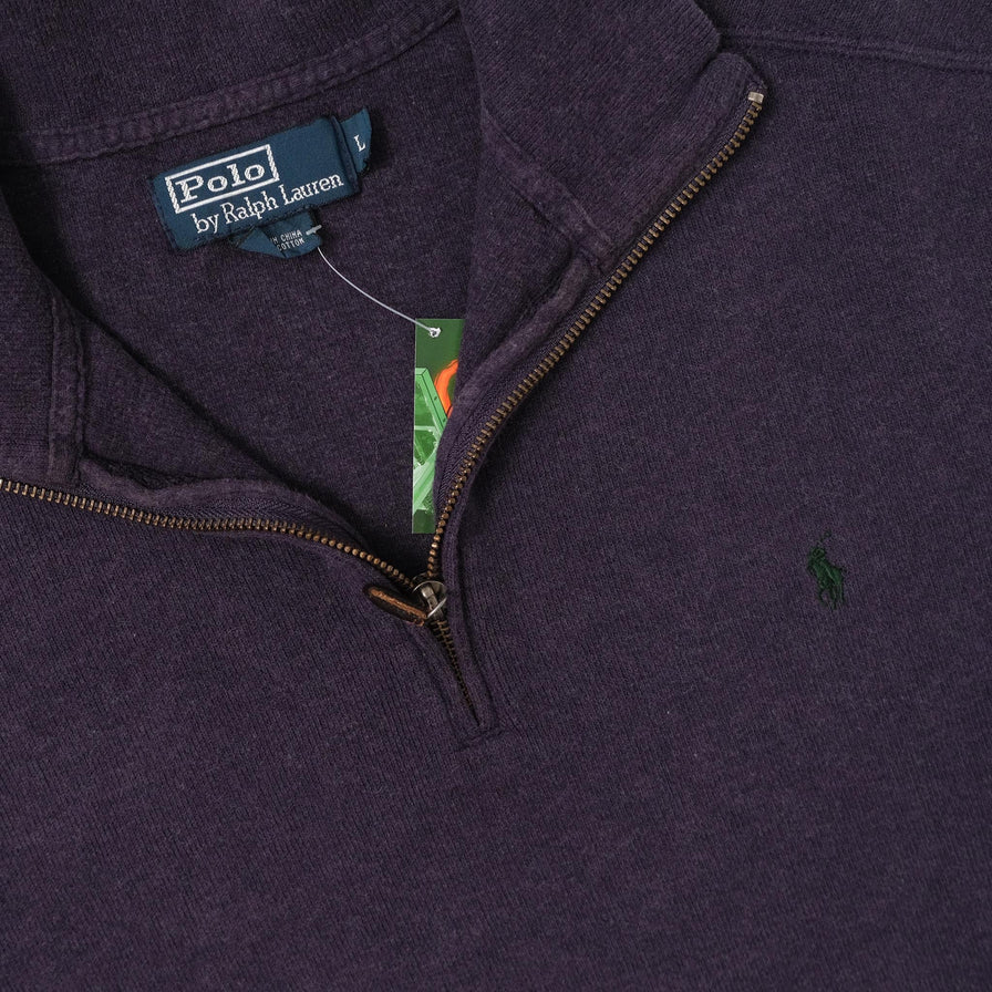 Polo Ralph Lauren Q-Zip Knit Sweater Large 