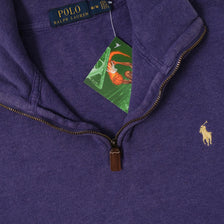 Vintage Polo Ralph Lauren Q-Zip Knit Sweater Medium 