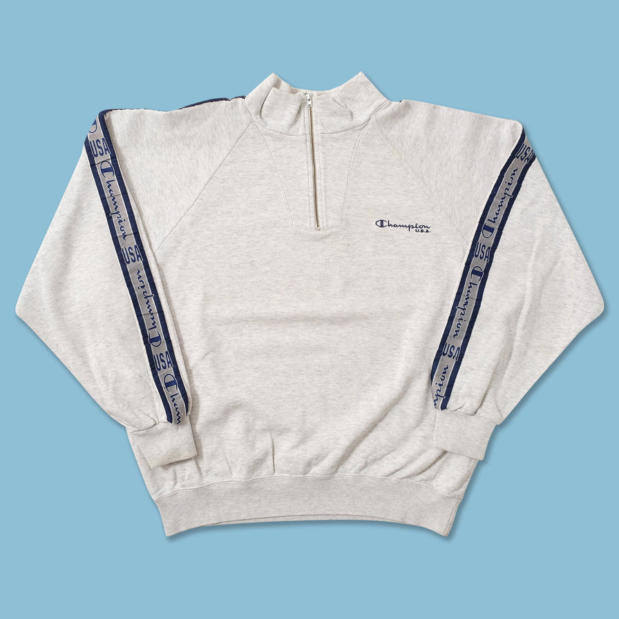 Vintage Champion Q-Zip Sweater Large 