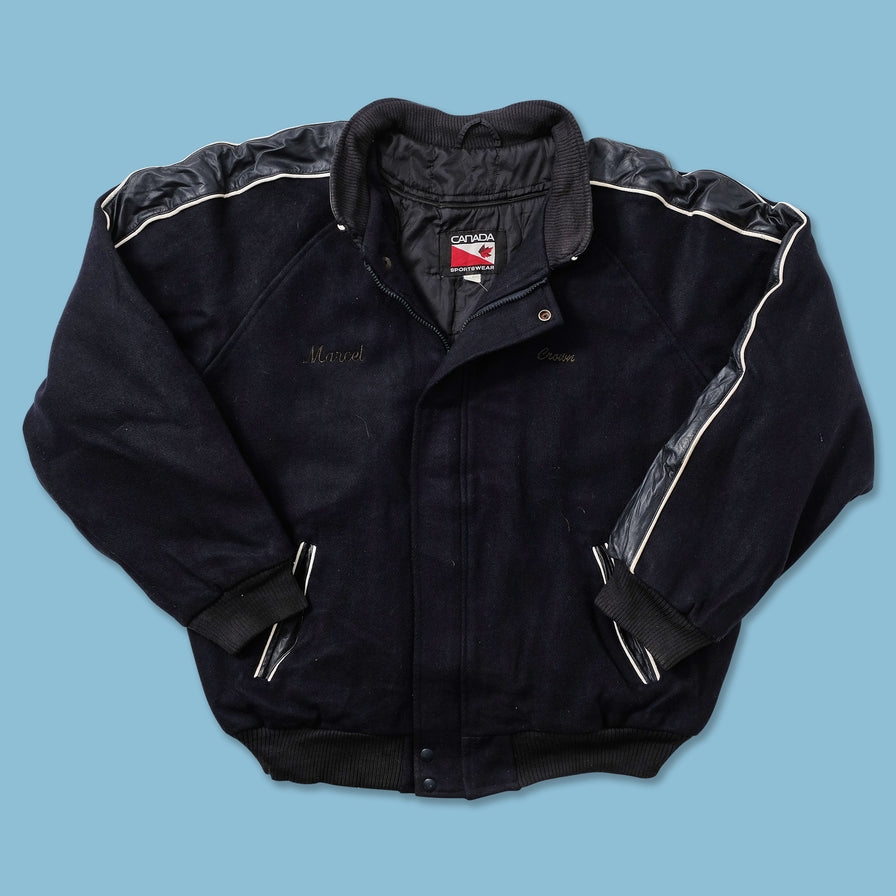 Vintage Wool Leather Varsity Jacket XXL 