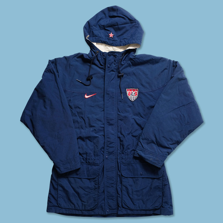 Vintage Nike USA Soccer Padded Jacket Large - Double Double Vintage