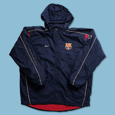 Vintage Nike FC Barcelona Padded Jacket XLarge - Double Double Vintage