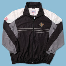 New Orleans Saints Track Jacket Large - Double Double Vintage