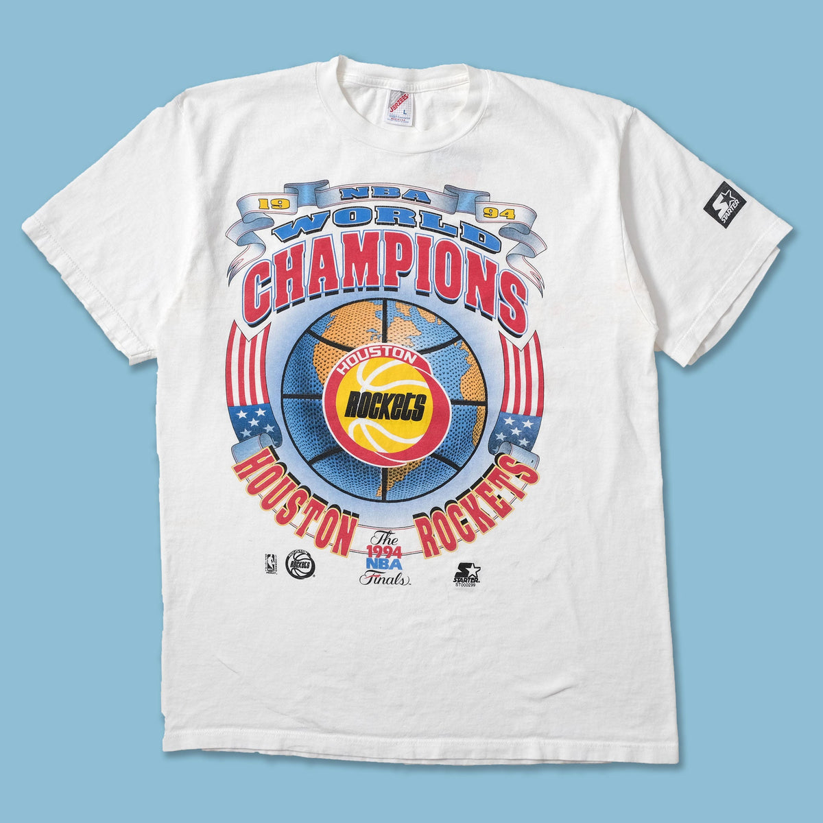 1994 Starter Houston Rockets Championship T-Shirt Large | Double Double ...