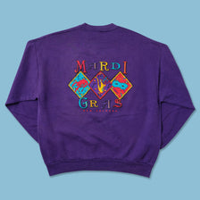 Vintage Mardi Gras Sweater Large 