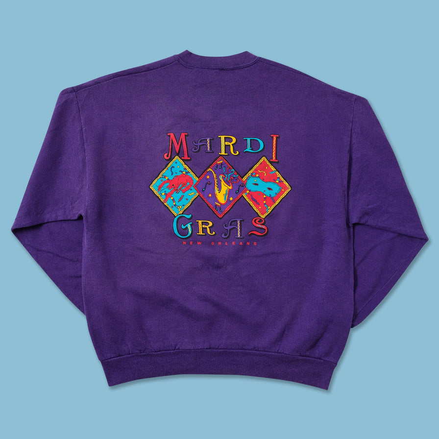 Vintage Mardi Gras Sweater Large 